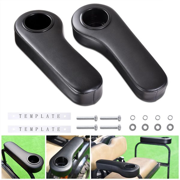 Yescom 2pcs Universal Armrests w  Cup Holder for Golf Cart Rear Seats Online - Image 2